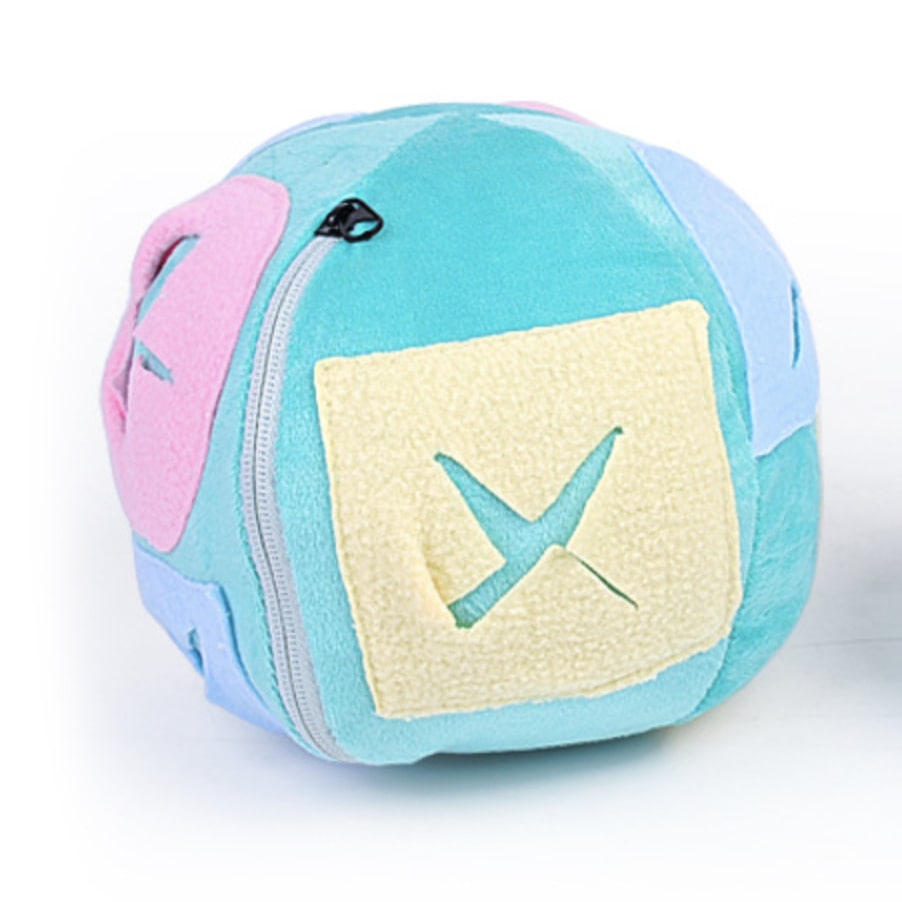 Balle à friandises pour chien bleue