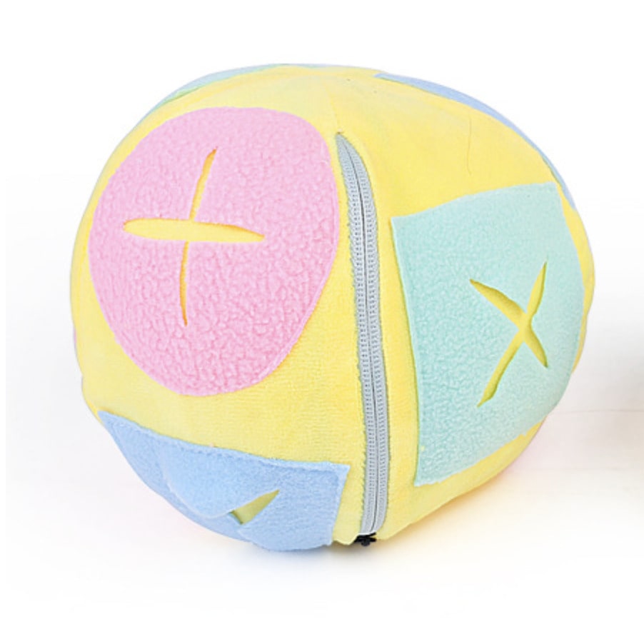 Balle à friandises pour chien jaune