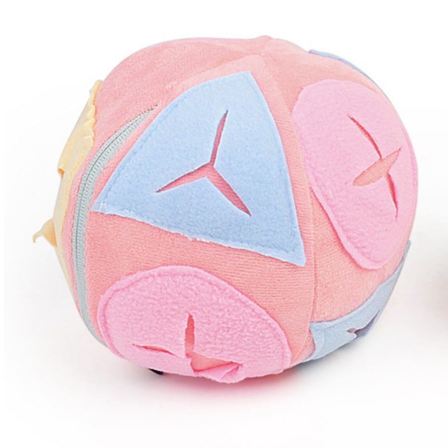 Balle à friandises pour chien rose