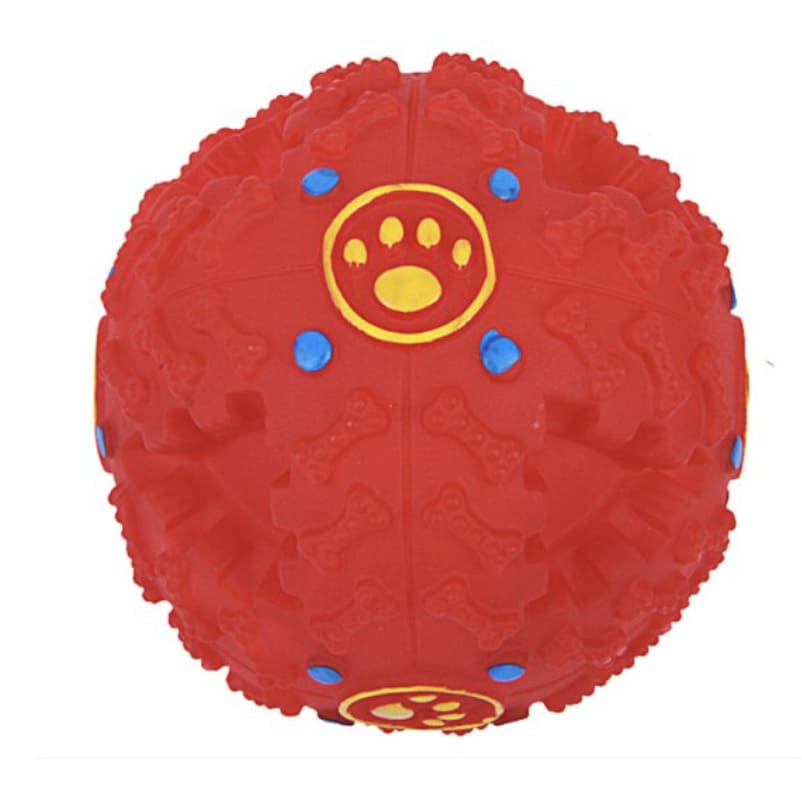 Balle pour friandises pour chien rouge