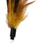 Bâton à plumes avec ventouse jaune
