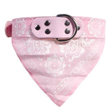 Collier bandana rose pâle