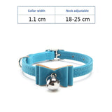 Collier nœud papillon pour chat bleu