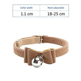Collier nœud papillon pour chat marron