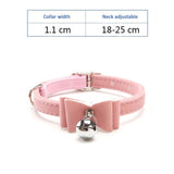 Collier nœud papillon pour chat rose pâle