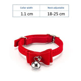 Collier nœud papillon pour chat rouge vif