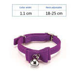 Collier nœud papillon pour chat violet