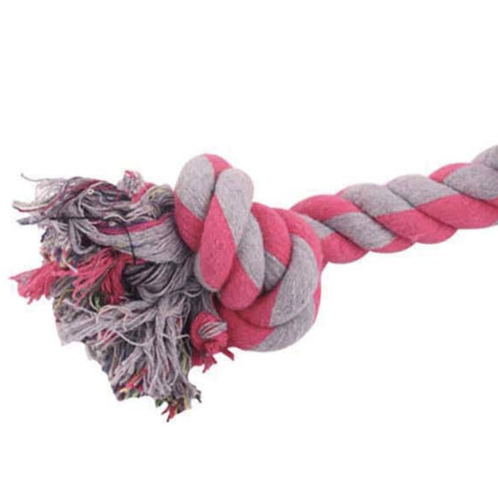 Corde à morde pour chien rose et grise