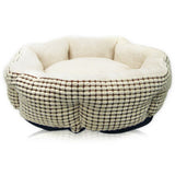 Coussin rond pour chien beige