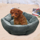 Coussin rond pour chien gris