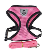 Harnais en nylon pour chat rose