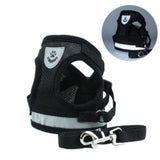 Harnais respirant pour chat noir