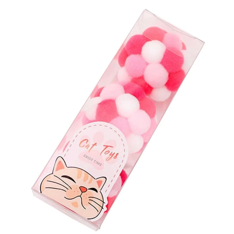 Lot de 3 balles pour chat roses