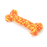 Os en corde à mâcher pour chien jaune et orange