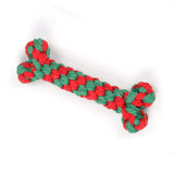 Os en corde à mâcher pour chien rouge et vert