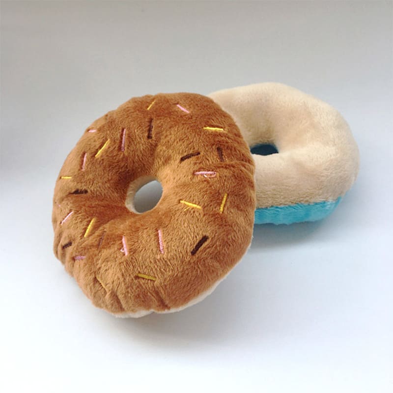 Peluche Donuts pour chien marron