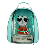 Sac à dos transparent et respirant pour chat vert