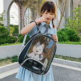 Sac à dos transparent et respirant pour chat 