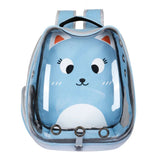 Sac de transport transparent pour chat bleu clair