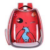 Sac de transport transparent pour chat rouge