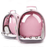 Sac portable respirant pour chat rose