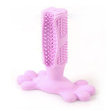 brosse à dents pour chien rose