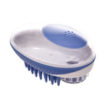 Brosse de massage en silicone chien et chat violet
