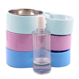 Gamelles à réservoir d'eau bleu, rose et blanche