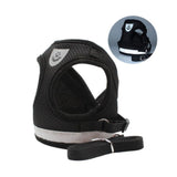 Harnais motif pattes de chien pour chien noir