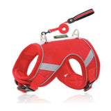 Harnais respirant pour chien et chat rouge