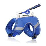 Harnais respirant pour chien bleu 